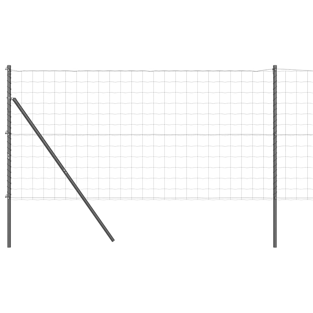 Ograda s postovima Siva 1,2 x 10 m Čelik