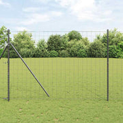 Ograda s postovima Siva 1,5 x 10 m Čelik