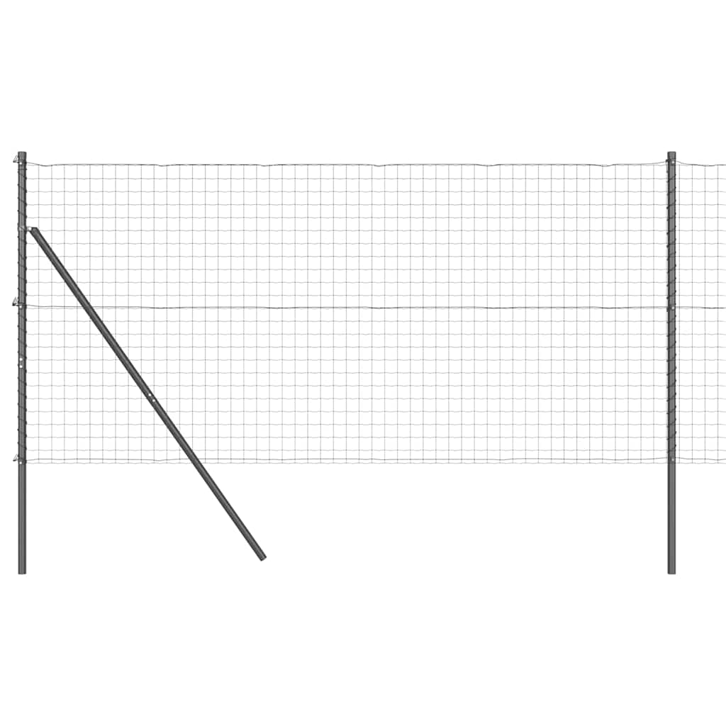 Ograda s postovima Siva 1,2 x 25 m Čelik i PVC