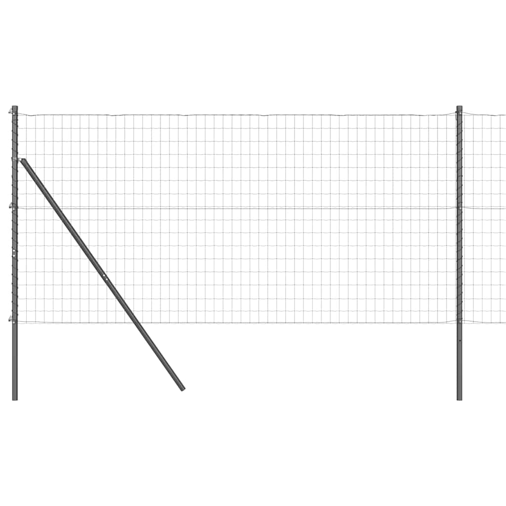 Ograda s postovima Siva 1,2 x 25 m Čelik i PVC