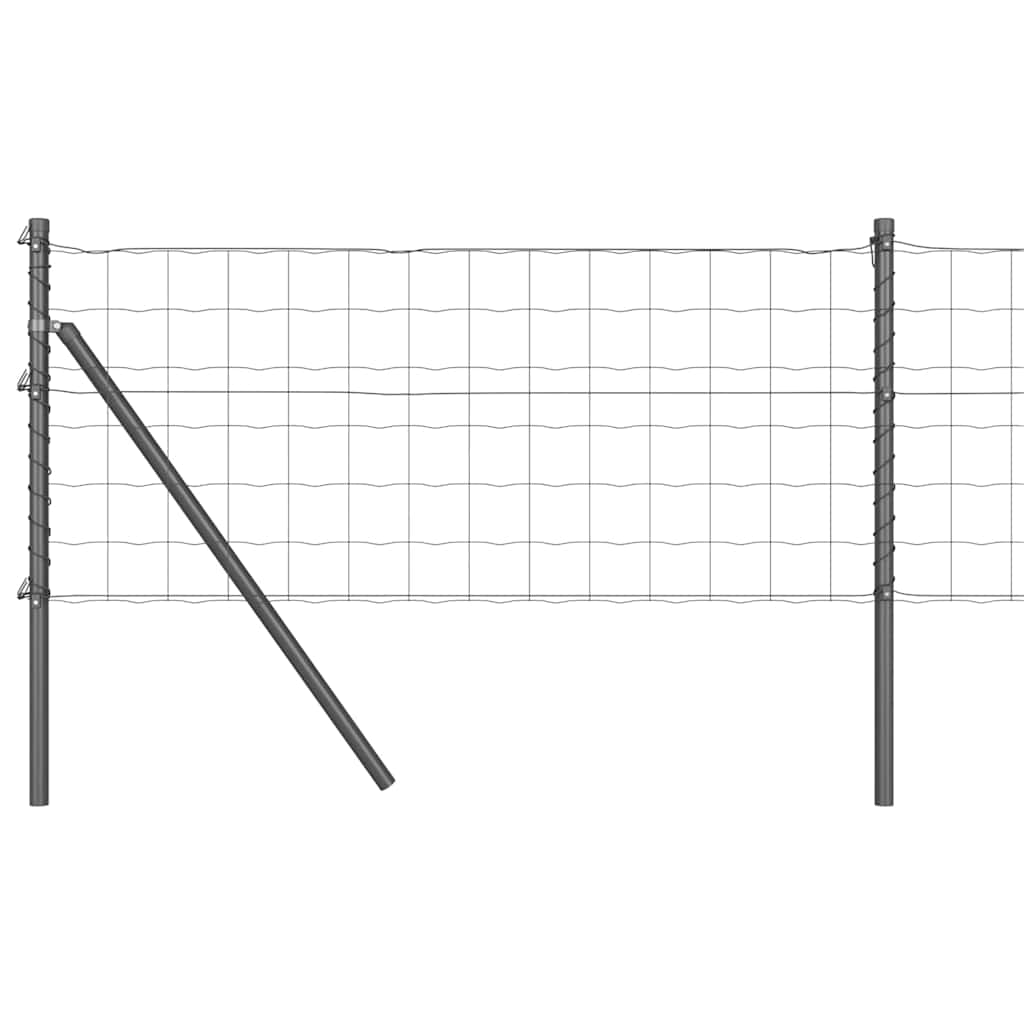 Euro Ograđivanje Ukop 25 x 0,6 m Čelik premazan PVC-om Siva