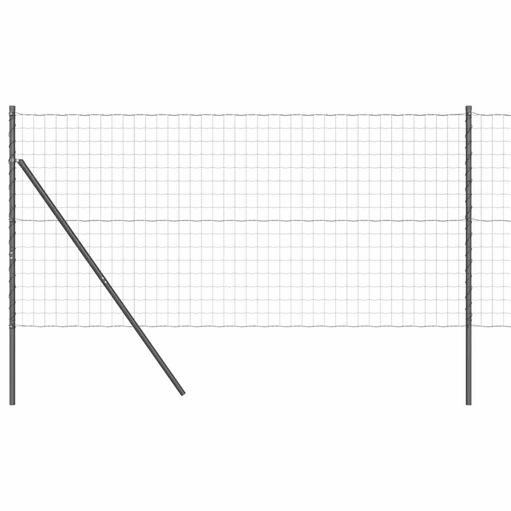 Ograda s postovima Siva 1,2 x 10 m Čelik