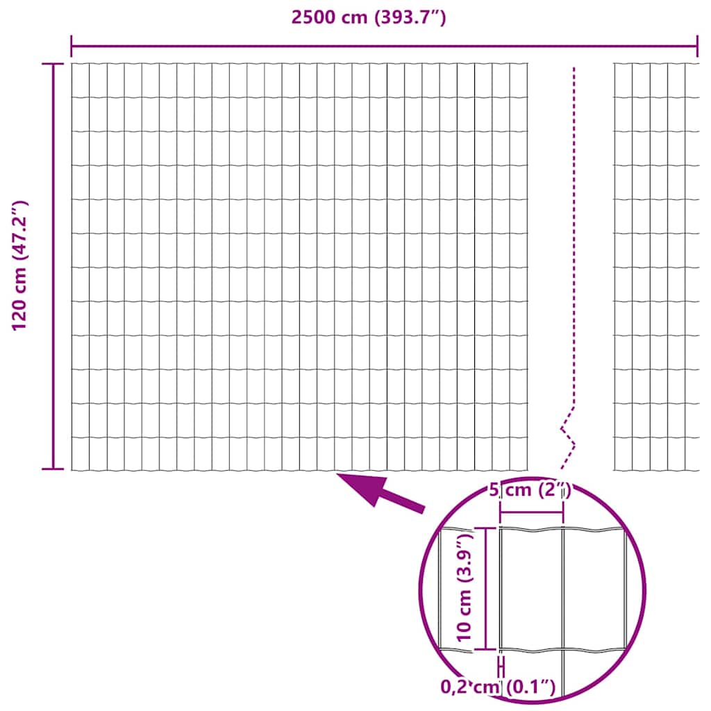 Ograda s postovima Srebrno 1,2 x 25 m Čelik i PVC