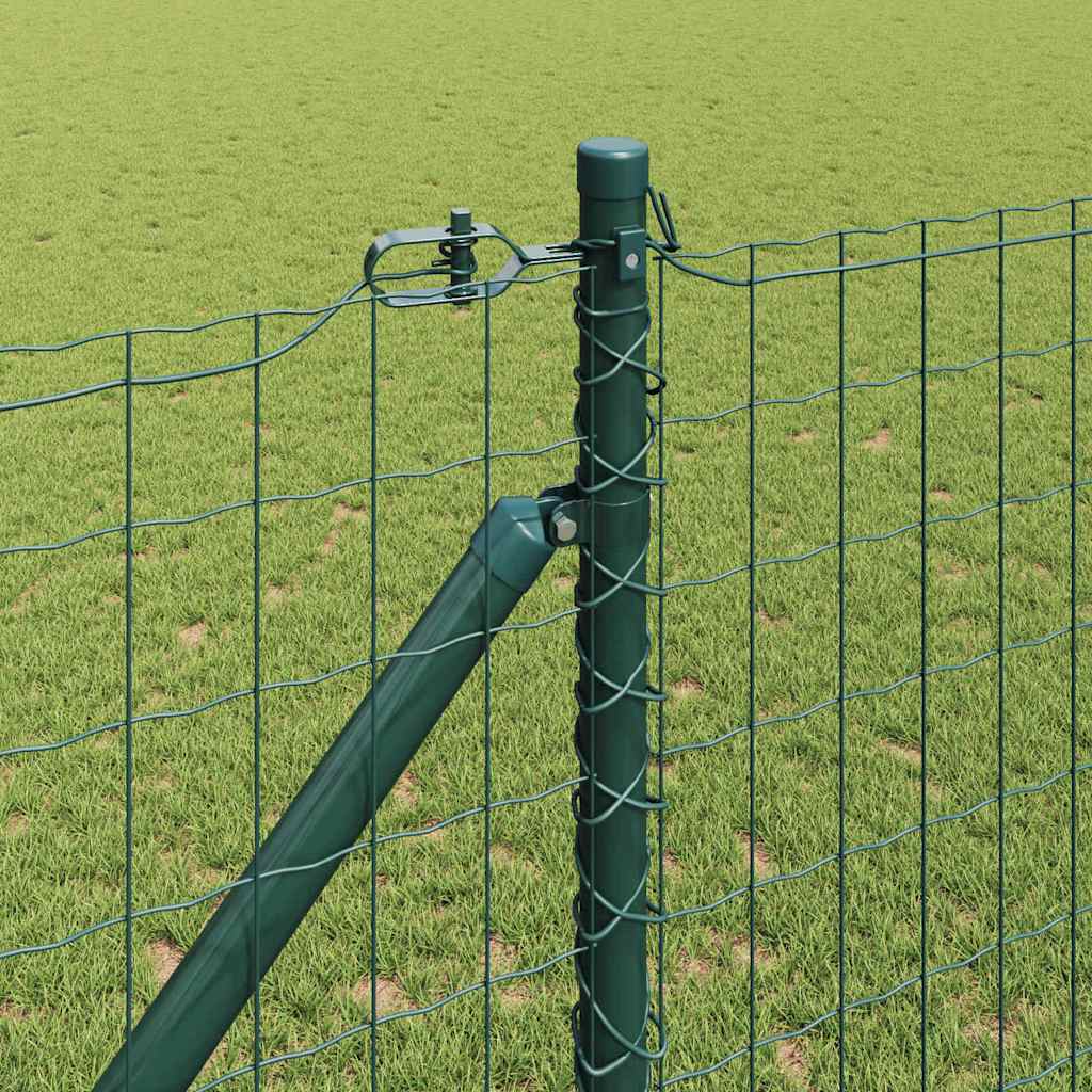 Ograda s postovima Zelena 1,4 x 10 m Čelik i PVC