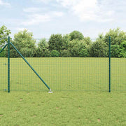 Euro ograda s špicama 10 x 1,4 m Čelik premazan PVC-om Zelena