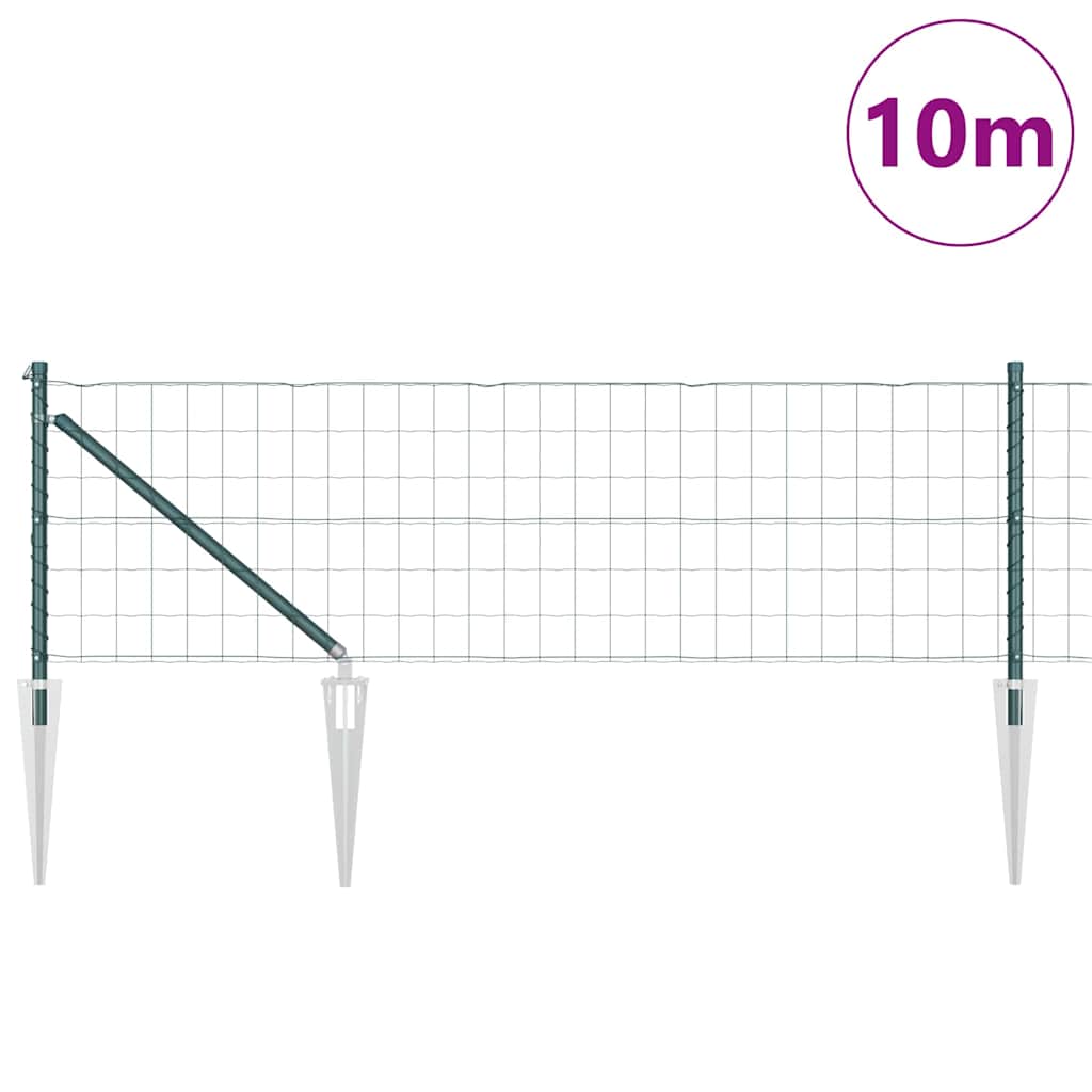 Euro ograda s špicama 10 x 0,4 m Čelik premazan PVC-om Zelena