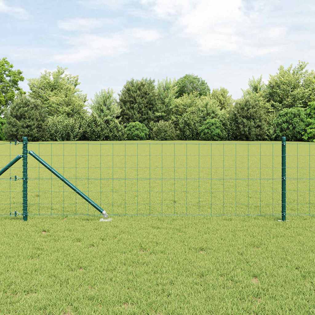 Ograda s postovima Zelena 0,8 x 10 m Čelik