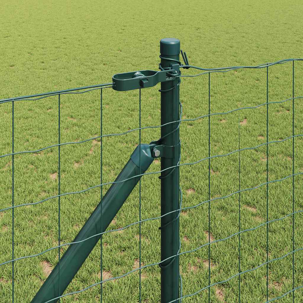 Ograda s postovima Zelena 1,4 x 10 m Čelik i PVC