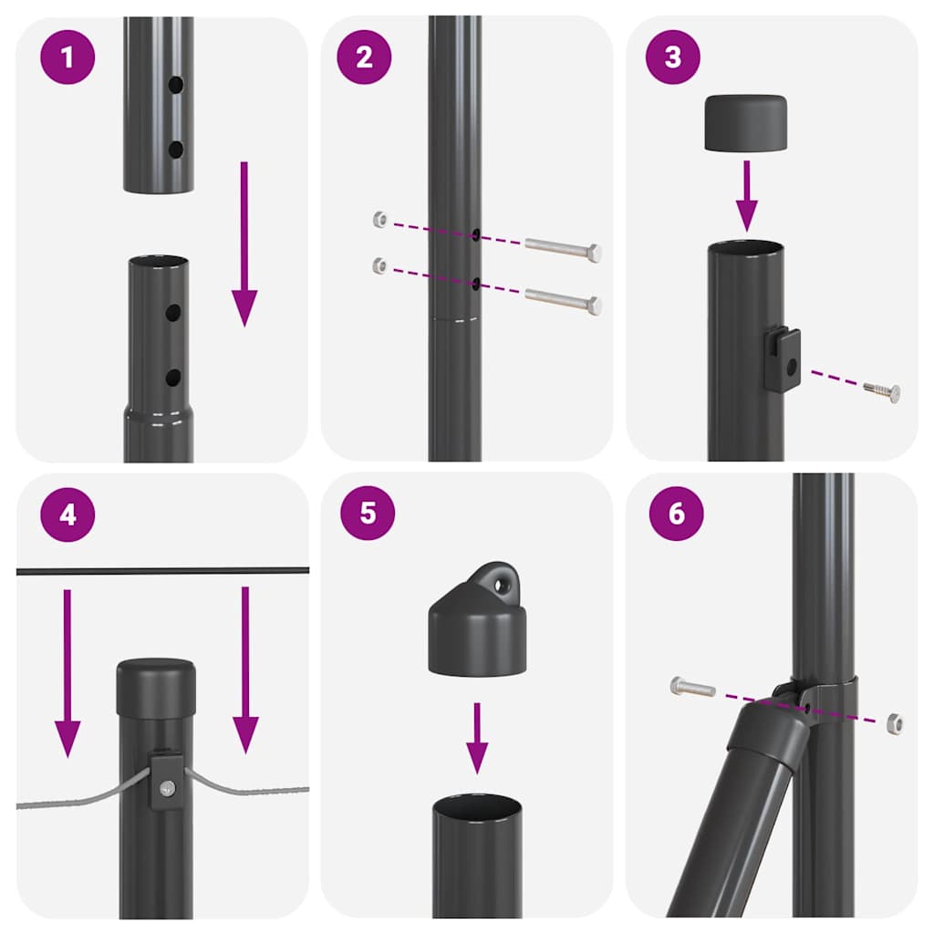 Euro ograda s špicama 10 x 1,4 m Čelik premazan PVC-om Siva