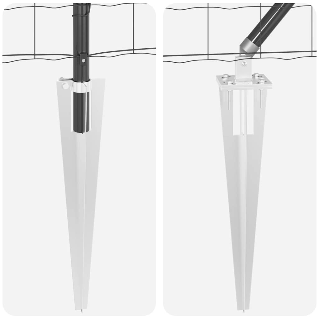 Ograda s postovima Siva 1,2 x 10 m Čelik