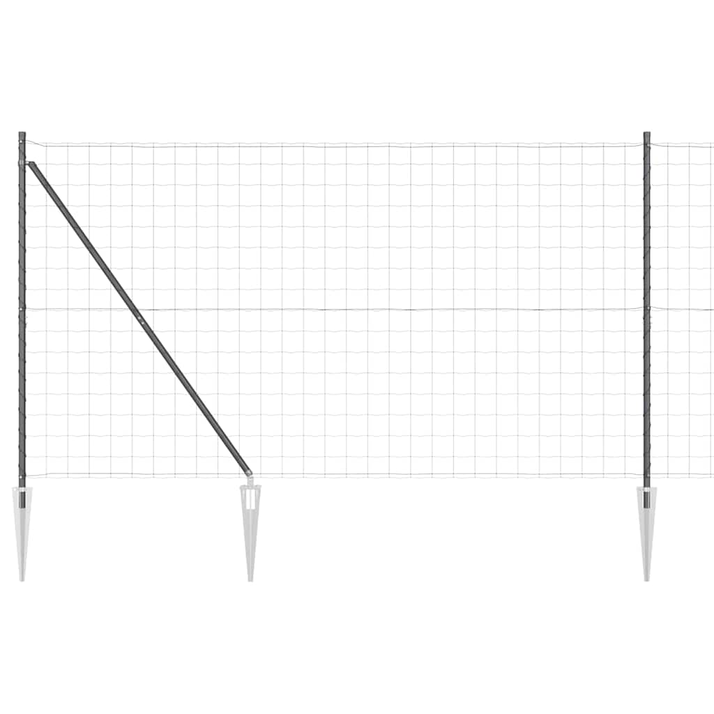 Euro ograda s špicama 10 x 1,6 m Čelik premazan PVC-om Siva