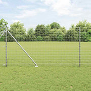 Ograda s postovima Srebrno 1 x 10 m Čelik