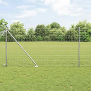 Ograda s postovima Srebrno 1 x 25 m Čelik