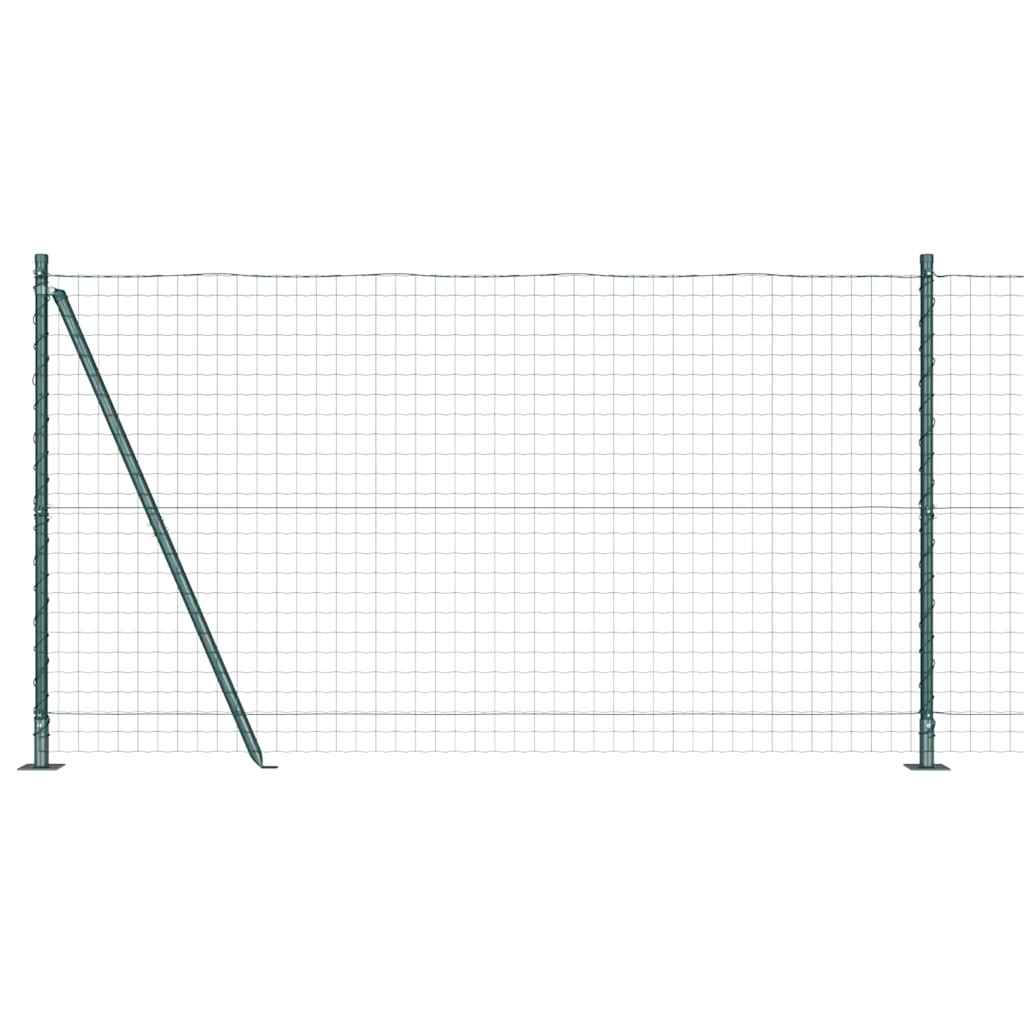 Ograda s stupovima Zelena 1.2 x 10 m Čelik