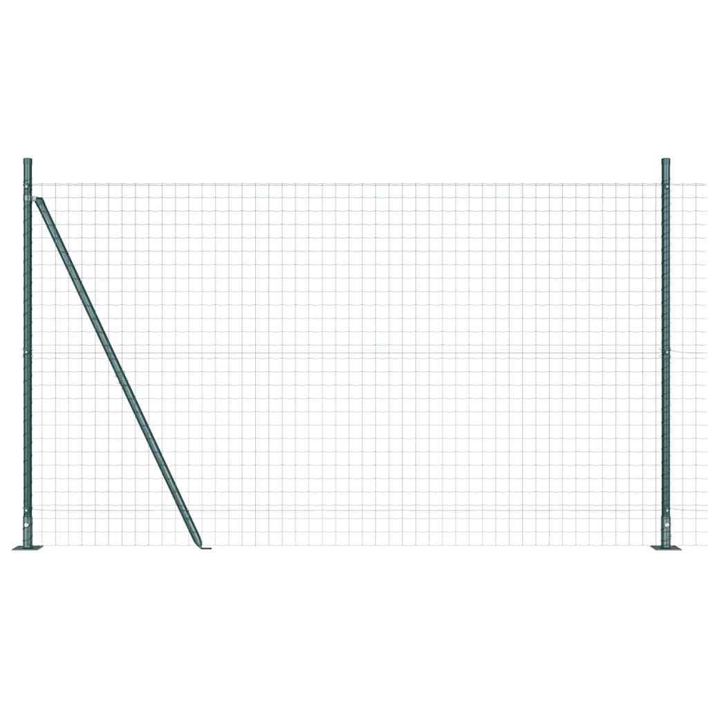 Ograda s stupovima Zelena 1.6 x 10 m Čelik