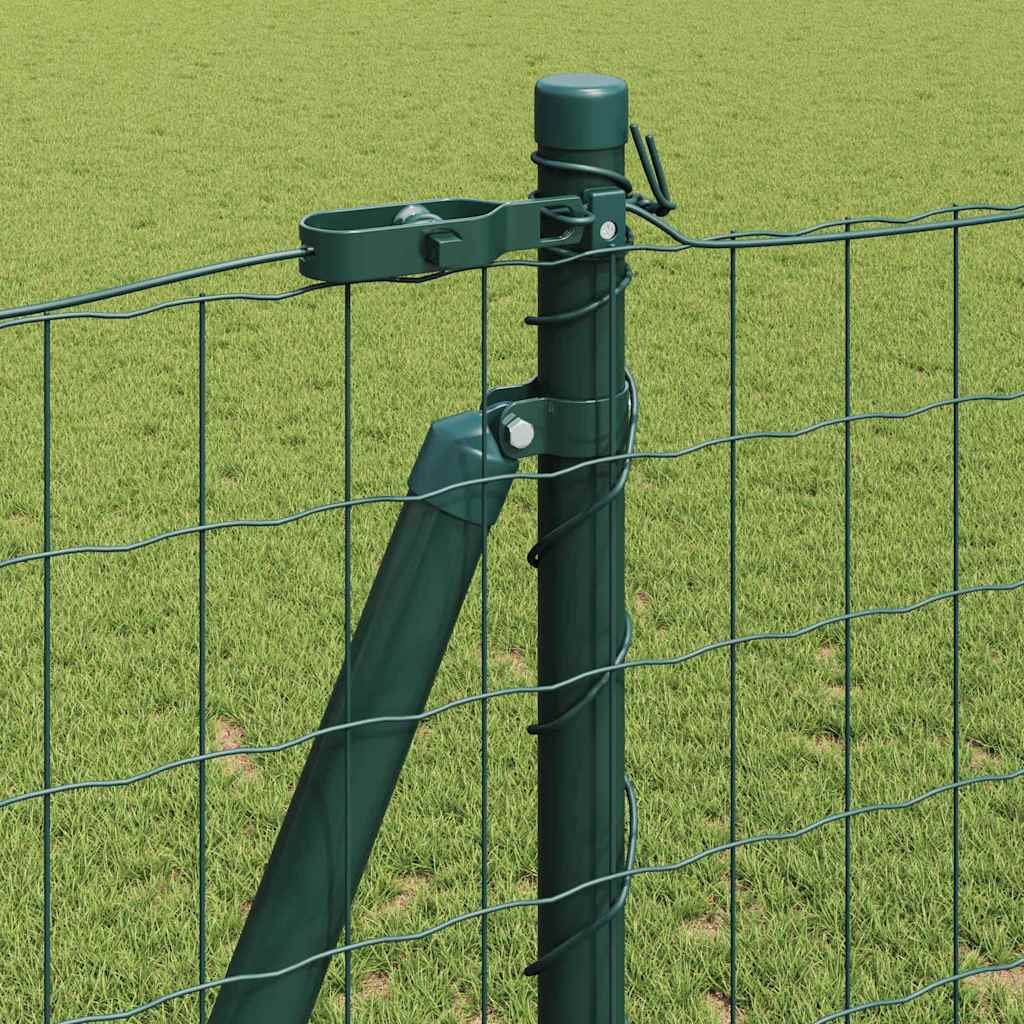 Ograda s postovima Zelena 1,2 x 10 m Čelik i PVC