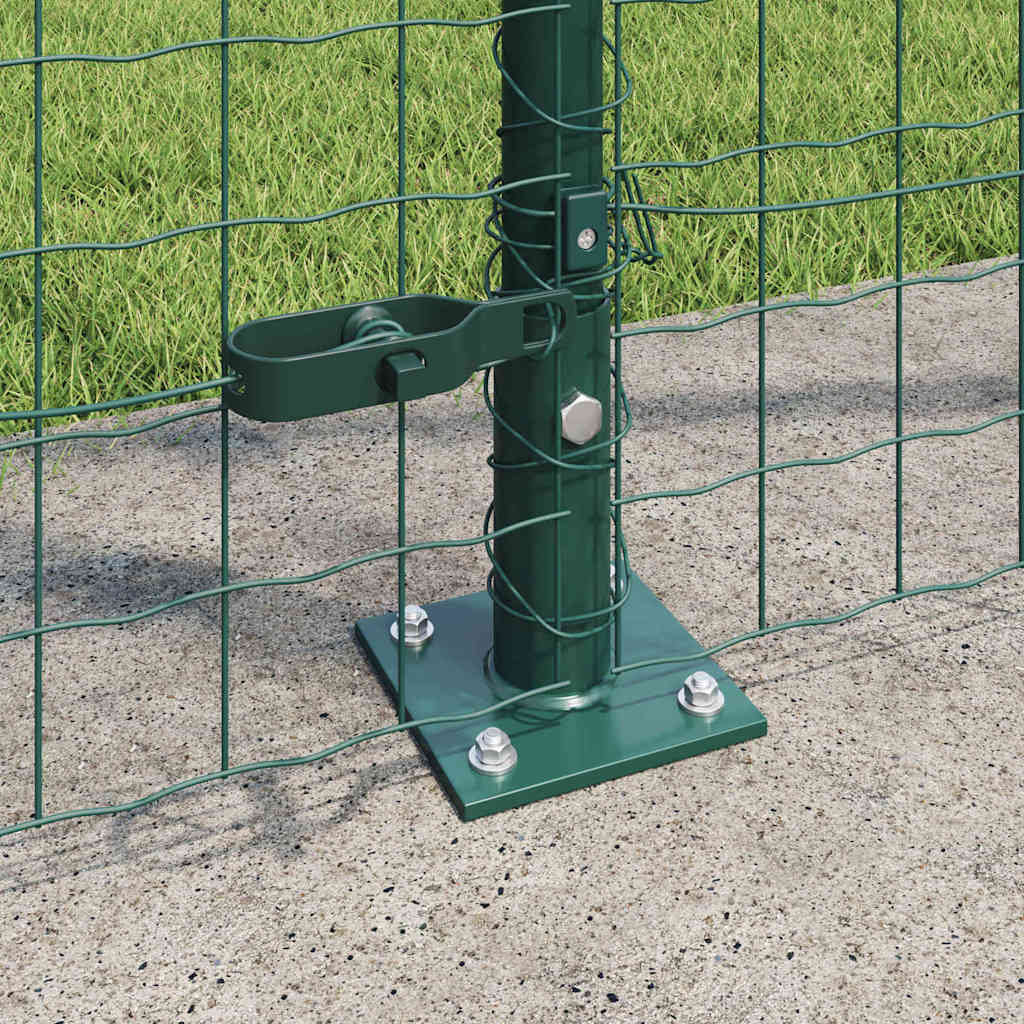 Ograda s postovima Zelena 1,4 x 10 m Čelik i PVC