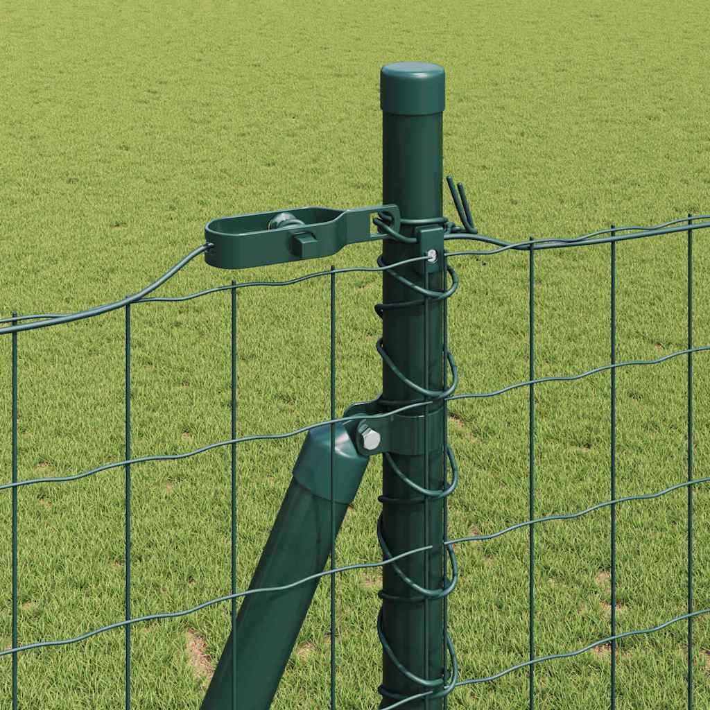 Ograda s postovima Zelena 1,4 x 10 m Čelik i PVC