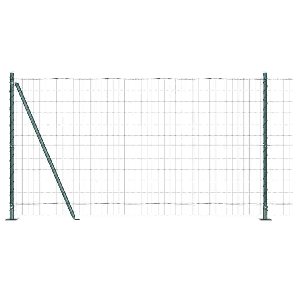 Ograda s postovima Zelena 1,2 x 10 m Čelik i PVC