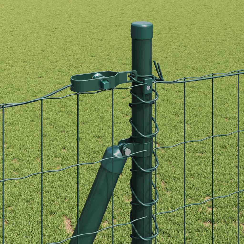 Ograda s postovima Zelena 1,4 x 10 m Čelik i PVC