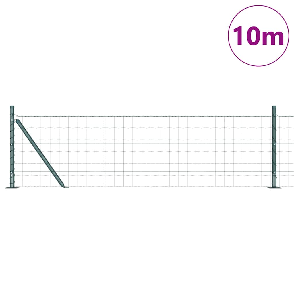 Euro Ograđivanje s Betonskom Bazom 10 x 0,4 m Zelena Mreža
