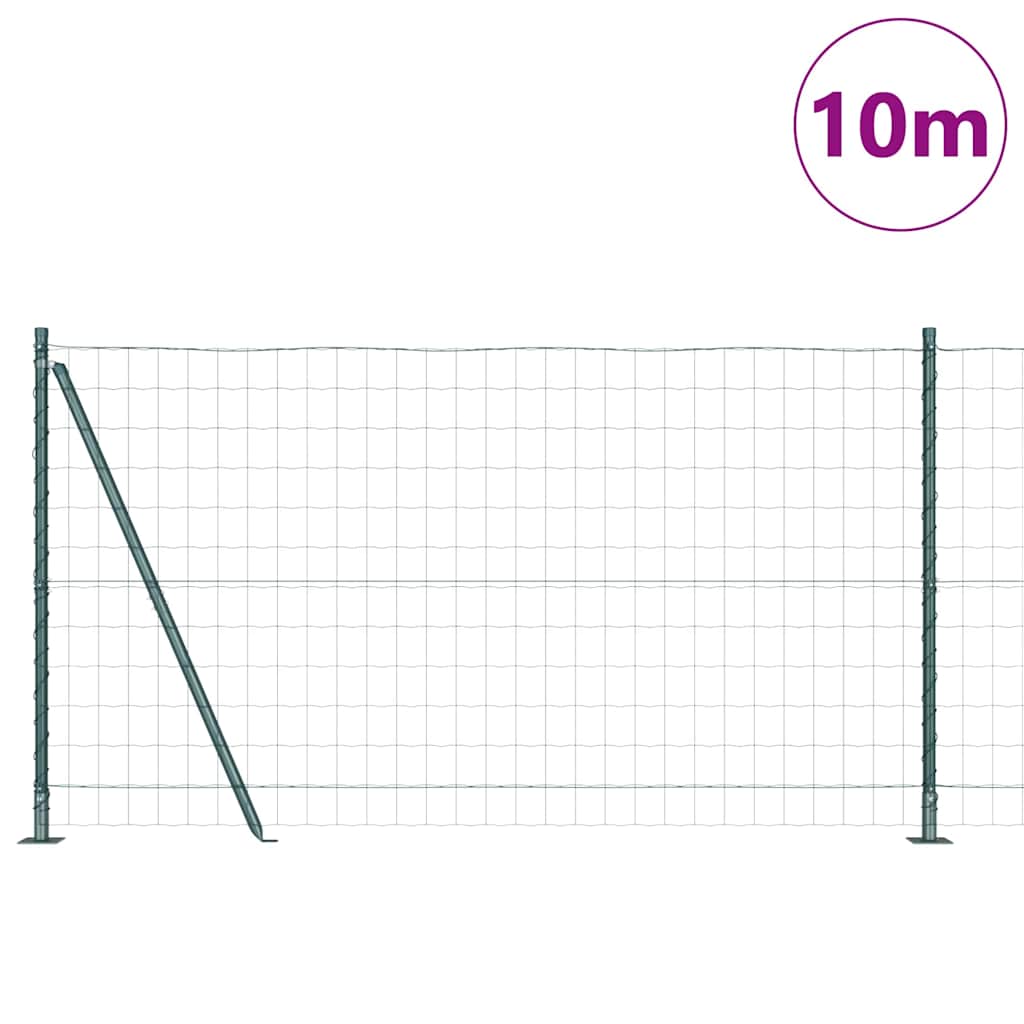 Euro Ograđivanje s Betonskom Bazom 10 x 1,2 m Zelena Mreža