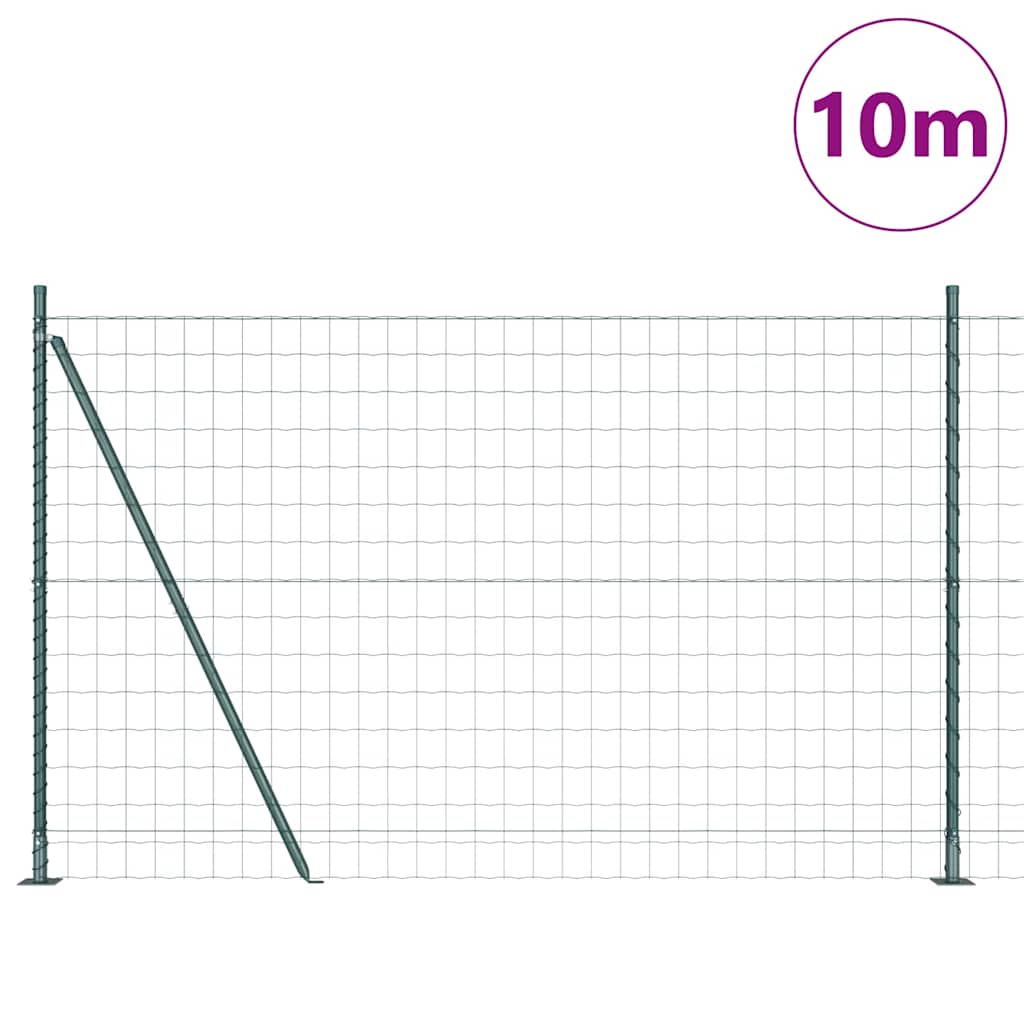 Euro Ograđivanje s Betonskom Bazom 10 x 1,5 m Zelena Mreža