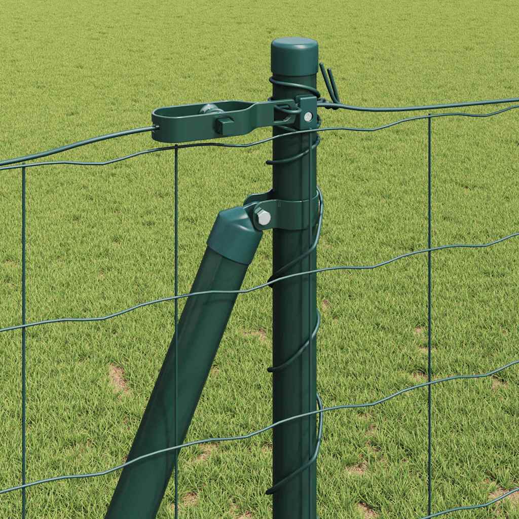 Ograda s postovima Zelena 1,2 x 10 m Čelik