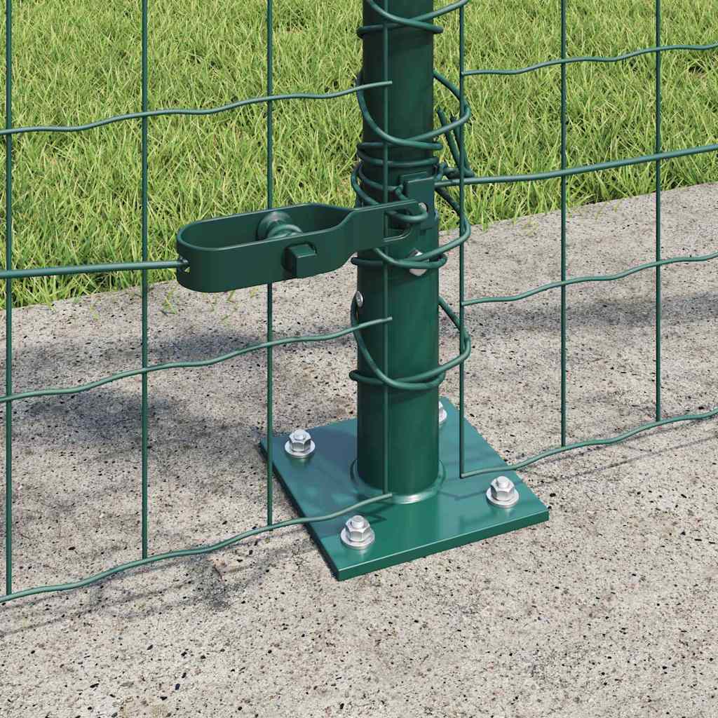 Ograda s postovima Zelena 0,8 x 25 m Čelik i PVC