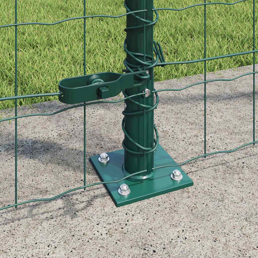 Ograda s postovima Zelena 1,2 x 25 m Čelik i PVC