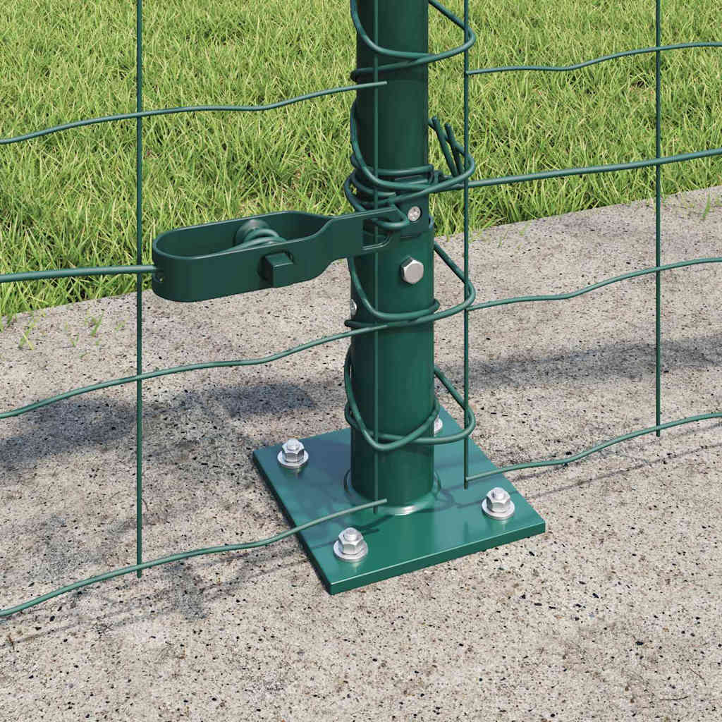 Ograda s postovima Zelena 0,6 x 50 m Čelik i PVC