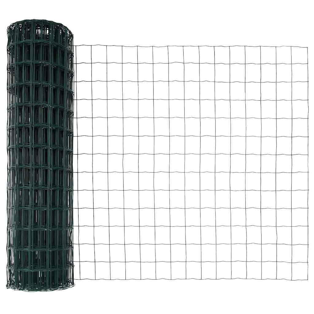 Ograda s postovima Zelena 0,8 x 10 m Čelik