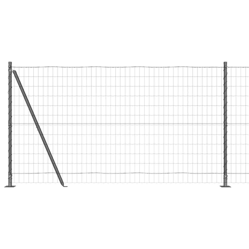 Ograda s postovima Siva 1,2 x 10 m Čelik i PVC