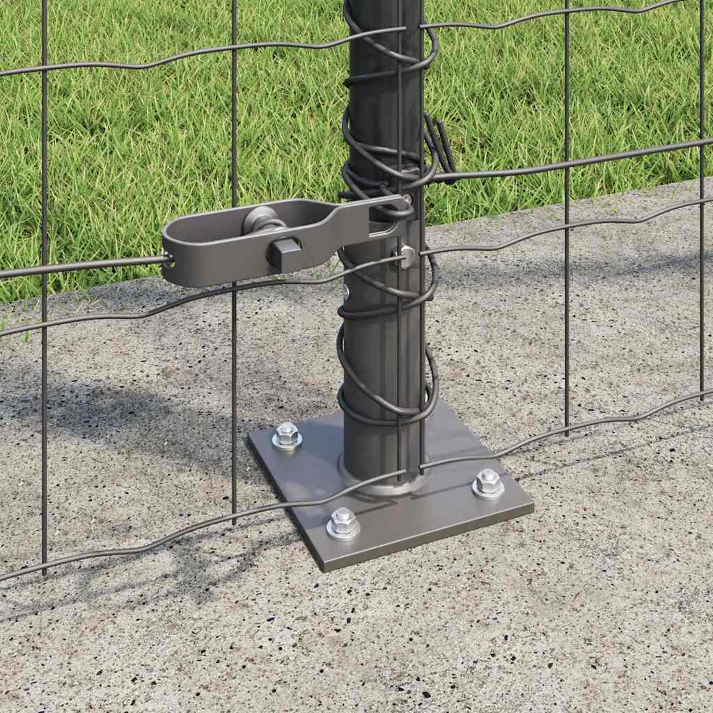 Ograda s postovima Siva 1,5 x 10 m Čelik i PVC
