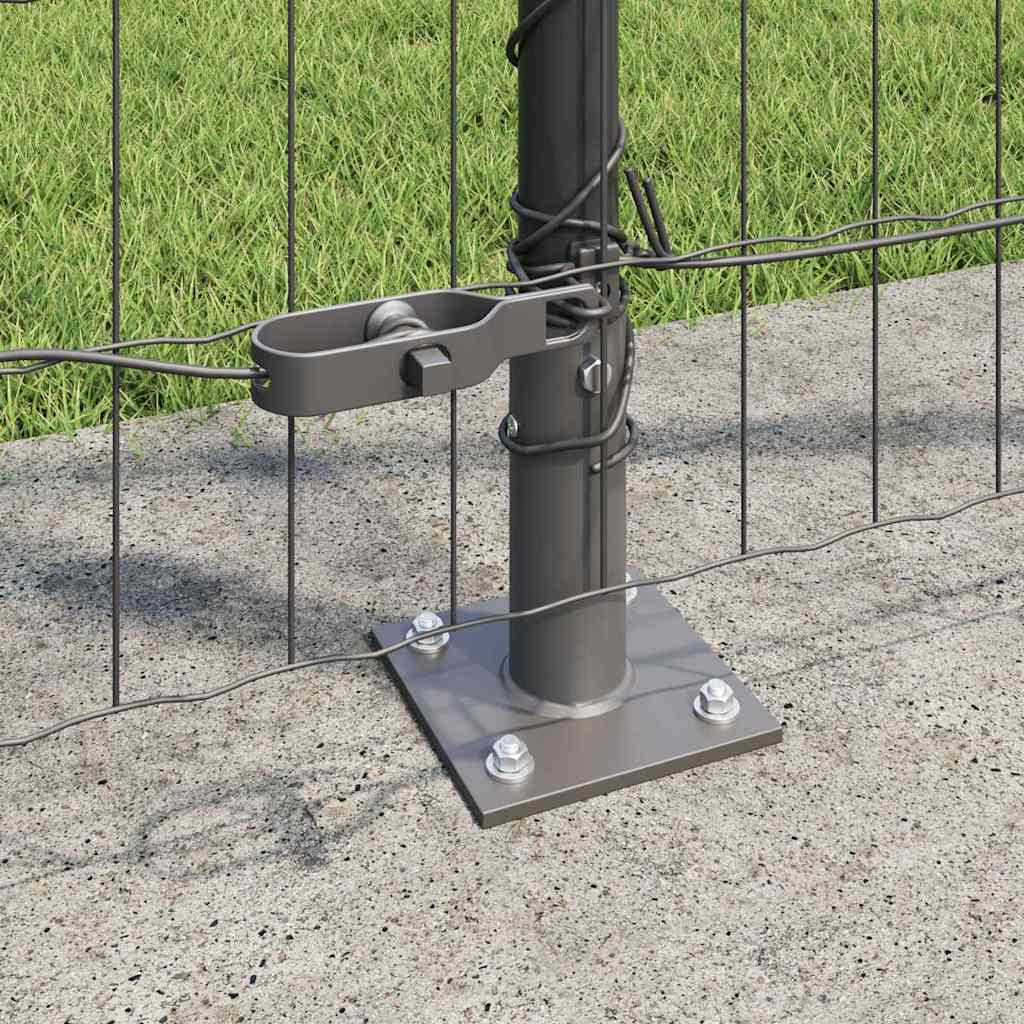 Ograda s postovima Siva 1,2 x 25 m Čelik i PVC