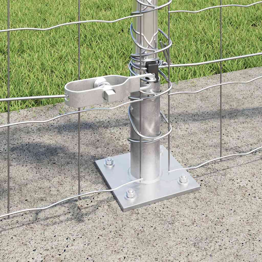 Ograda s postovima Srebrno 1 x 25 m Čelik