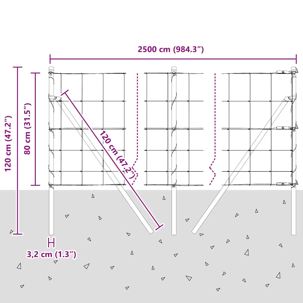 Stup za ogradu Galvanizirano 25 x 0,8 m Čelik