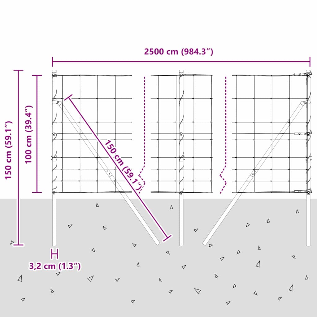 Stup za ogradu Galvanizirano 25 x 1 m Čelik
