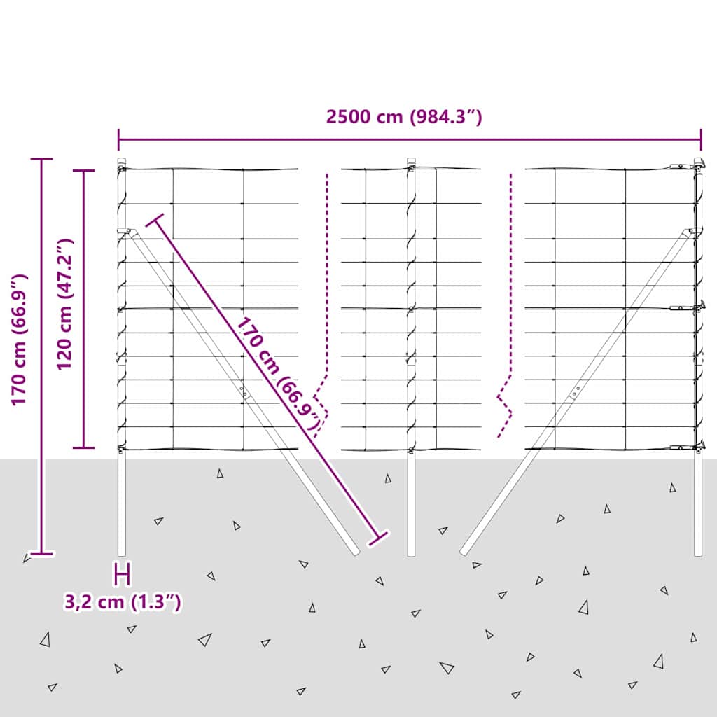 Stup za ogradu Galvanizirano 25 x 1,2 m Čelik