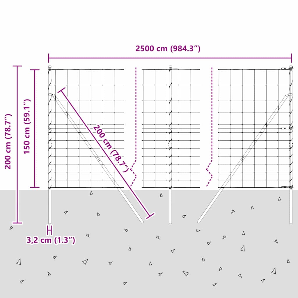 Stup za ogradu Galvanizirano 25 x 1,5 m Čelik