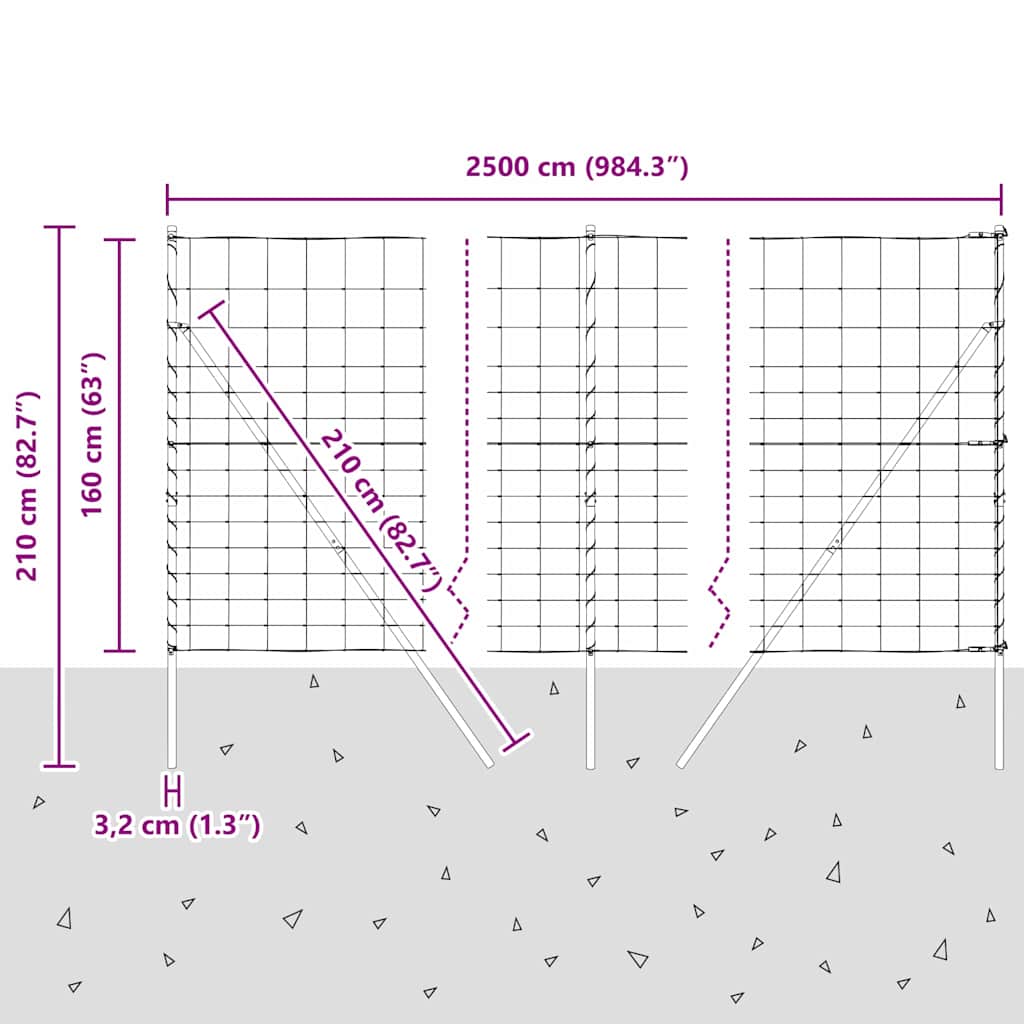 Stup za ogradu Galvanizirano 25 x 1,6 m Čelik