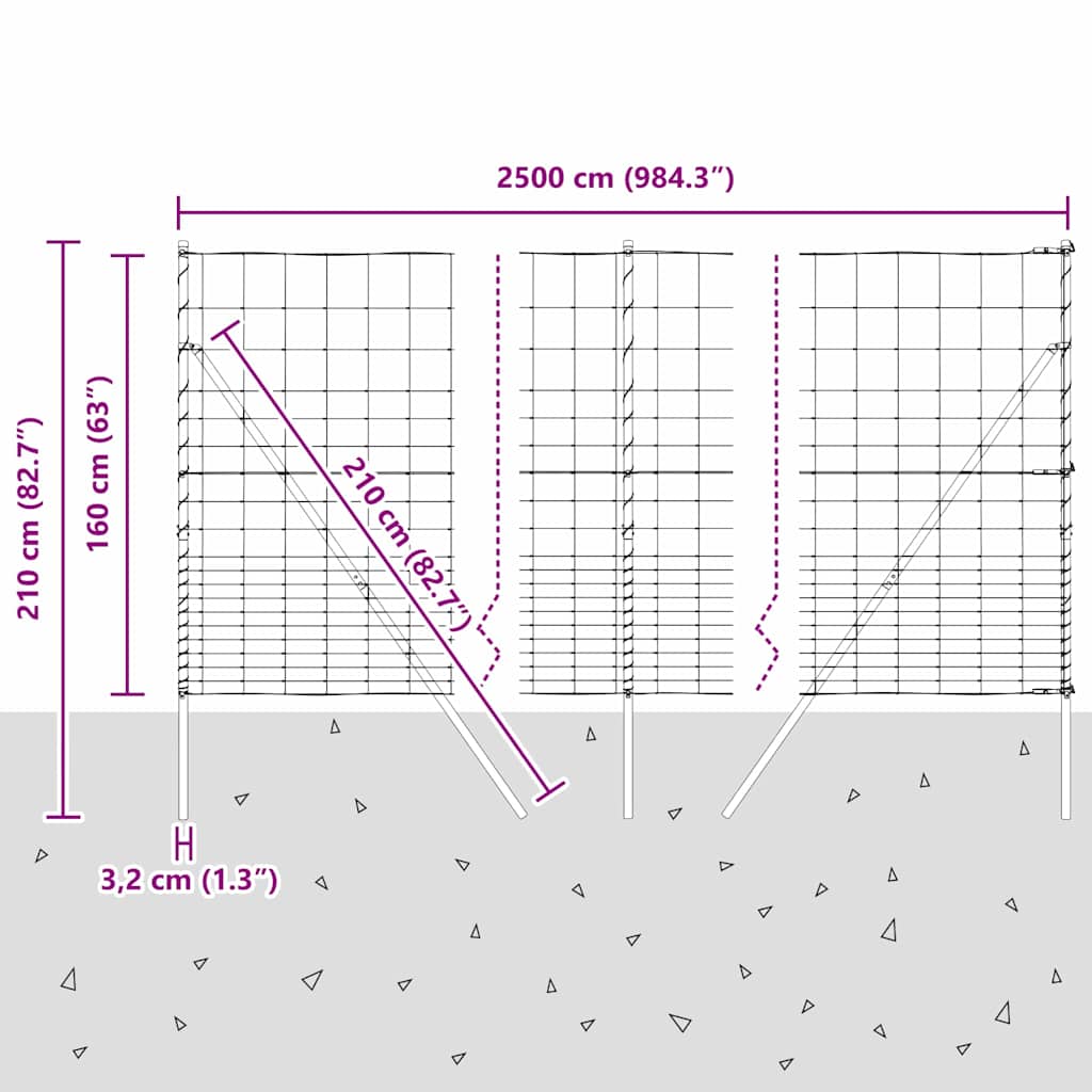 Stup za ogradu Galvanizirano 25 x 1,6 m Čelik