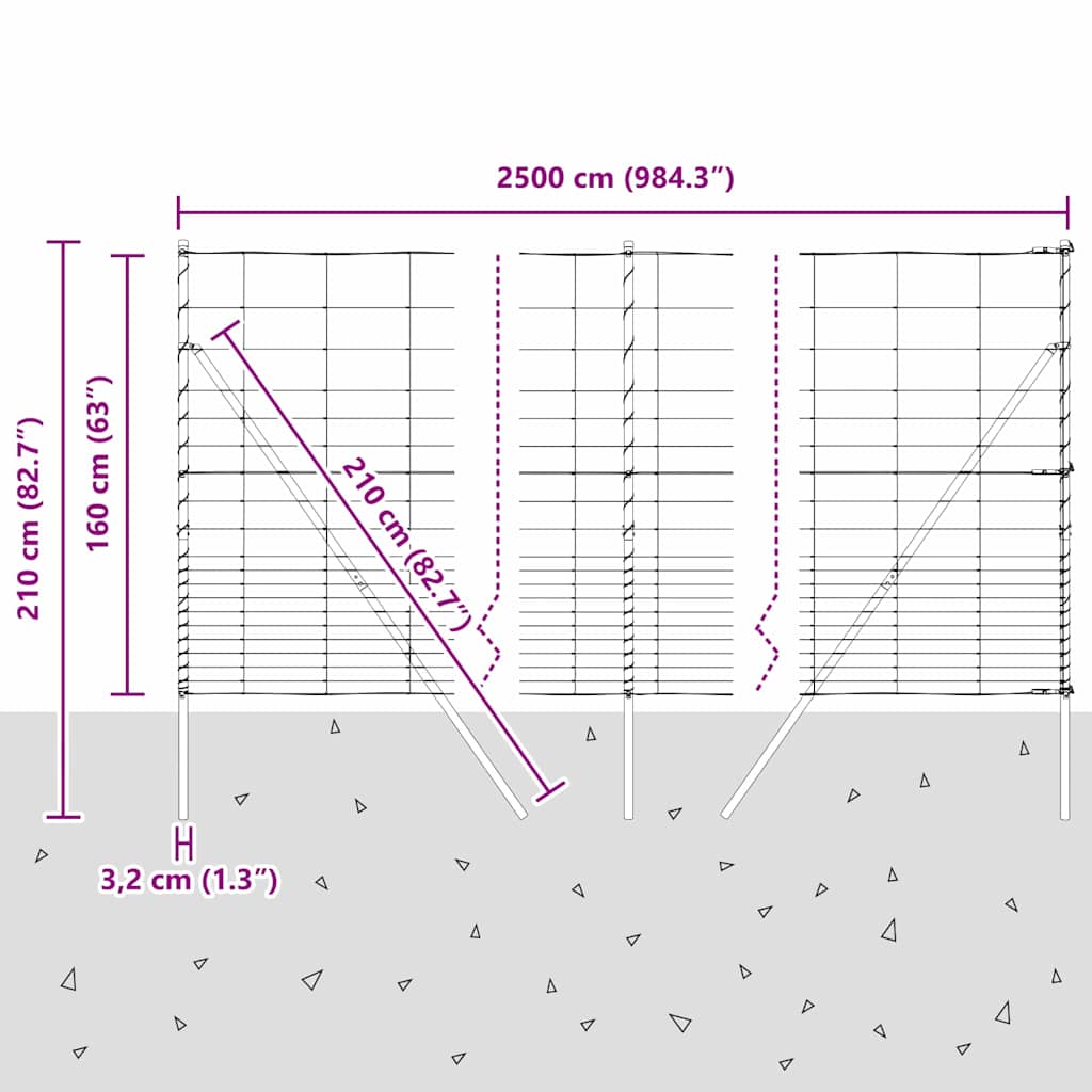 Stup za ogradu Galvanizirano 25 x 1,6 m Čelik