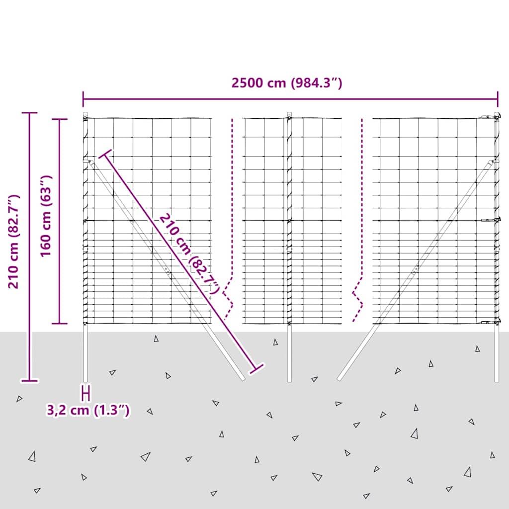 Stup za ogradu Galvanizirano 25 x 1,6 m Čelik