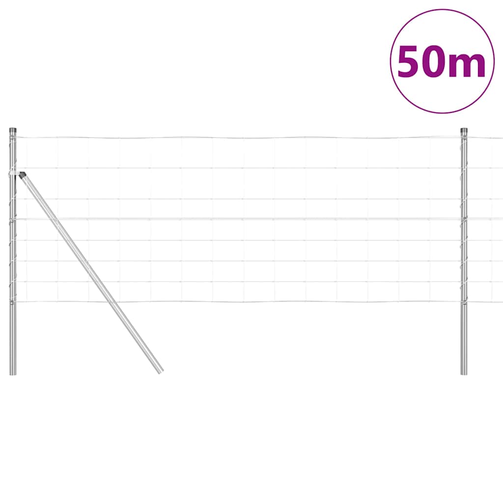 Temeljna zavarena žičana ograda 50 x 0,8 m Pocinčani čelik