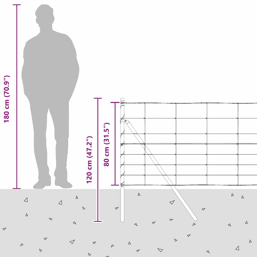 Stup za ogradu Galvanizirano 50 x 0,8 m Čelik