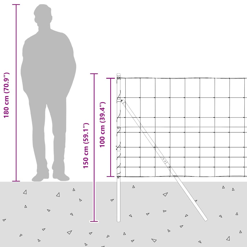 Stup za ogradu Galvanizirano 50 x 1 m Čelik