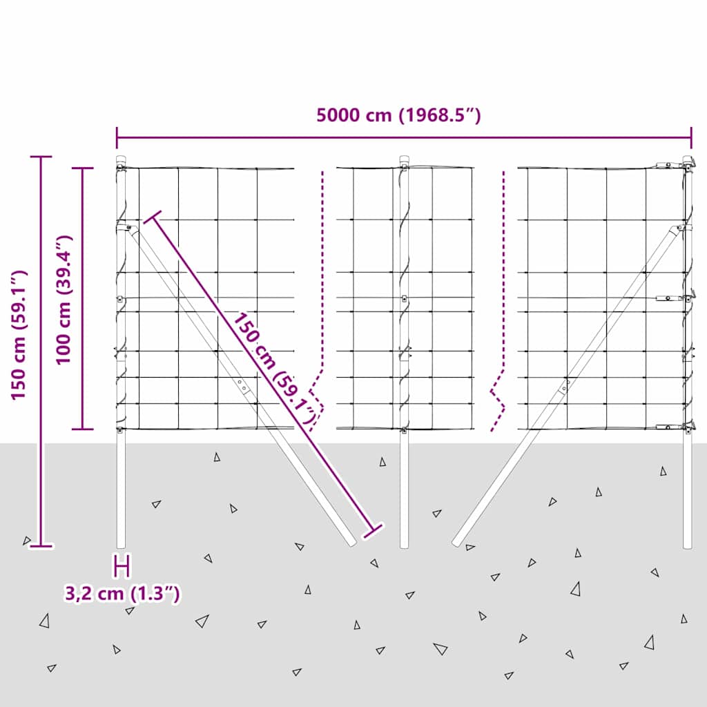 Stup za ogradu Galvanizirano 50 x 1 m Čelik