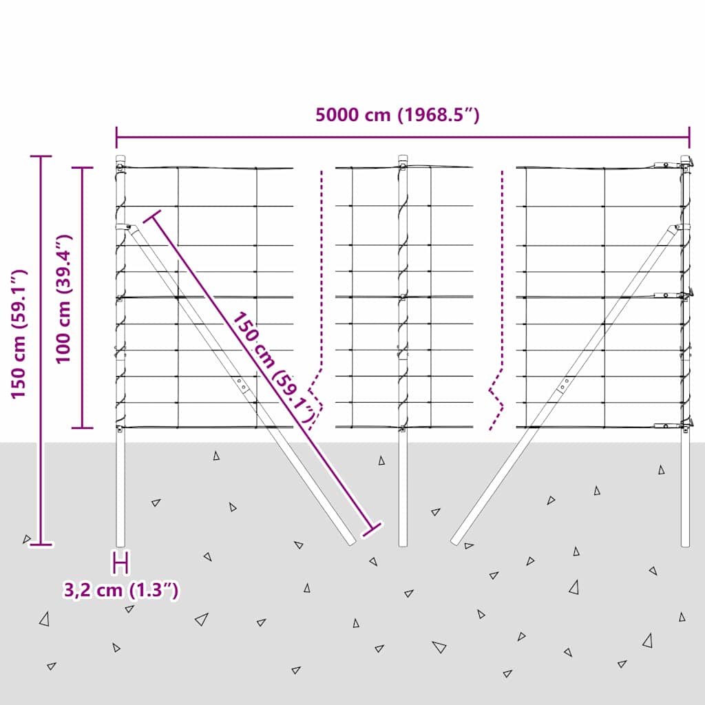 Stup za ogradu Galvanizirano 50 x 1 m Čelik