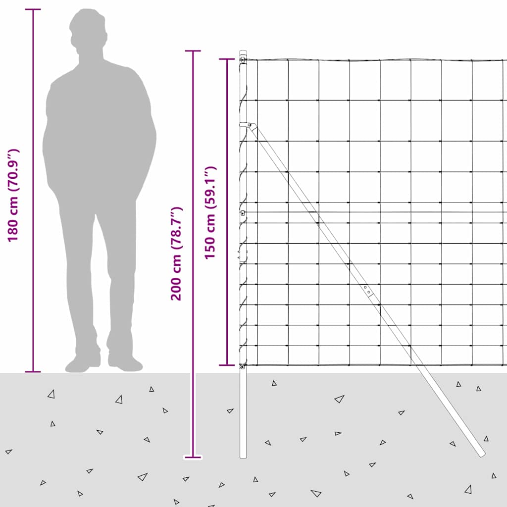 Stup za ogradu Galvanizirano 50 x 1,5 m Čelik